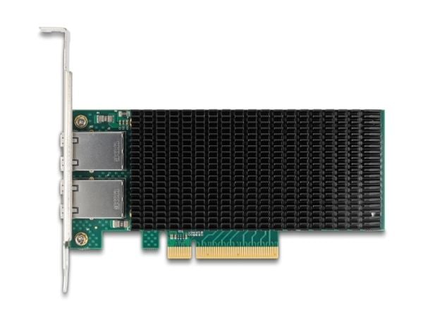 Delock - Nettverksadapter - PCIe 2.0 x8 lav profil - 10M/100M/1G/2.5G/5G/10 Gigabit Ethernet x 2