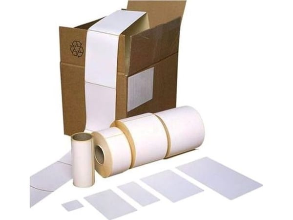 Vrige Termoetiket trykt hvit ECO* 100x150mm 450stk/rul ø25mm m. perf. hvit 1x1x1mm (450EA)