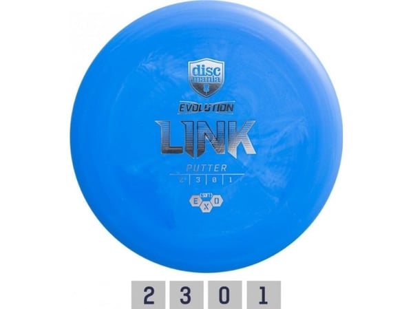 Discmania discgolf-putter SOFT EXO LINK Evolution Blue 2/3/0/1