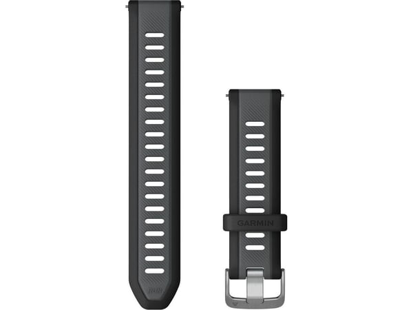 Garmin - Rannekello älykellolle - 20 mm - musta/liuskeenharmaa