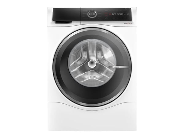 Bosch Serie 8 WNC244070, Edestä täytettävä, Vapaasti seisova, Valkoinen, Vasen, Musta, Ruostumaton teräs, Kosketus