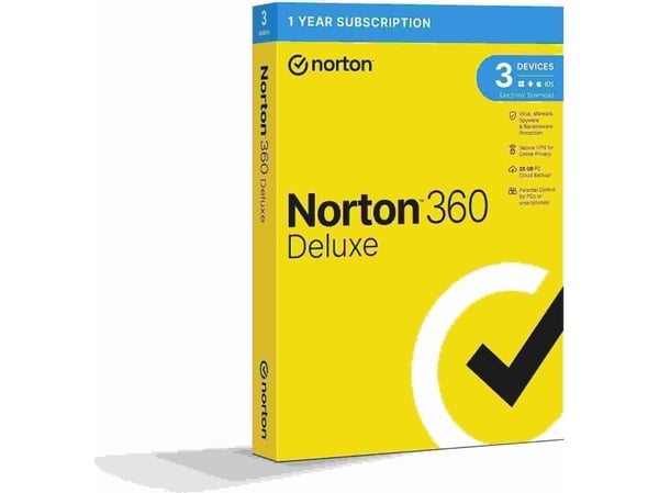 Norton Clipper NORTON 360 DELUXE 25GB +VPN 1 användare för 3 enheter i 1 år BOX