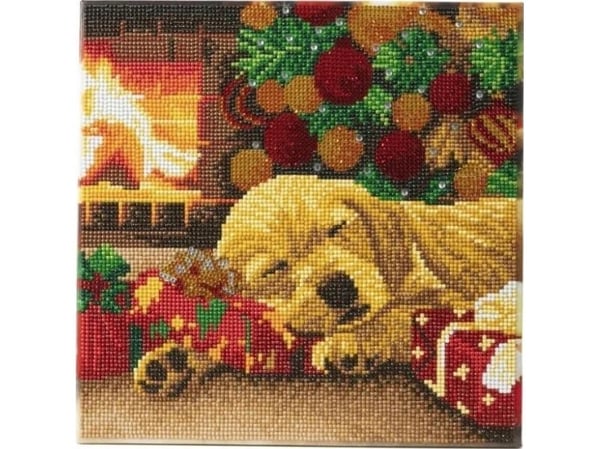 Bilde på lerret 30x30 cm med mosaikk Labrador