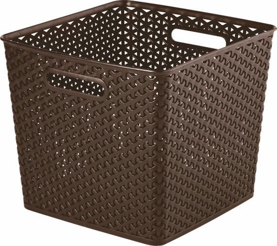 CURVER fyrkantig korg 25L / mörkbrun