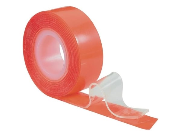 TOOLCRAFT 886516 Kaksipuolinen teippi Punainen (P x L) 1,5 m x 19 mm 1 kpl