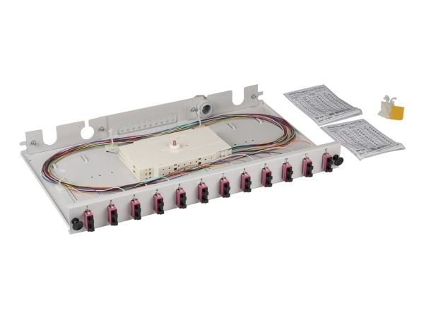 EFB Elektronik BA71203L24OM4, SC, OM4, Grå, Rackmontering, 1U, 483 mm