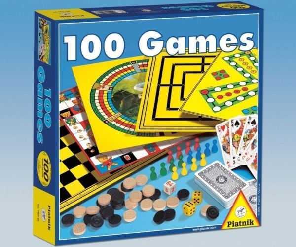PIATNIK brettspillsett 100 Games (på litauisk)