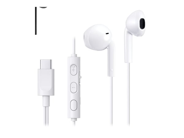 JVC HA-FR17UC - Ørepropper med mikrofon - i øret - kablet - USB-C - hvit