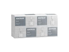 Håndklædeark Katrin Plus C-Fold 2-lag L33xB24xD9cm Nyfiber Hvid,16 pk x 100 stk/krt