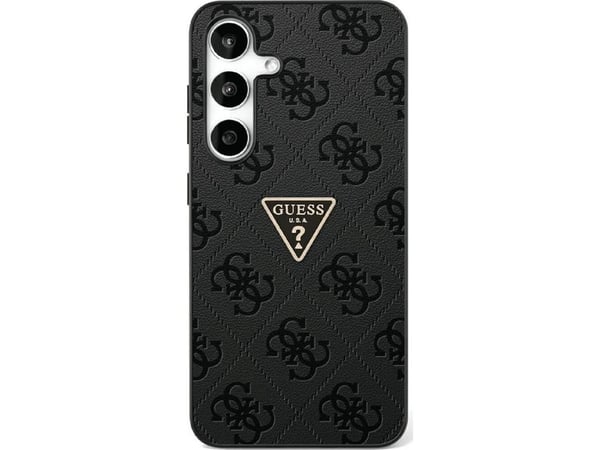 Etui Guess Hot Stamp 4G Mønster Triangle Metal Logo Samsung Galaxy S25 Ultra Black
