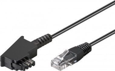 Goobay 71813, 2 m, TAE-F, RJ-45, Sort, Hankjønn, Hankjønn