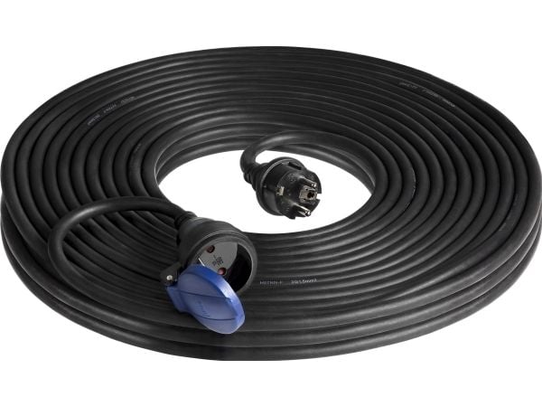 Orno vilkkumaton korjaamon jatkokaapeli IP44, 1x2P+Z 30m, öljynkestävä kumikaapeli H07RN-F 3x1,5mm?, 230VAC/16A