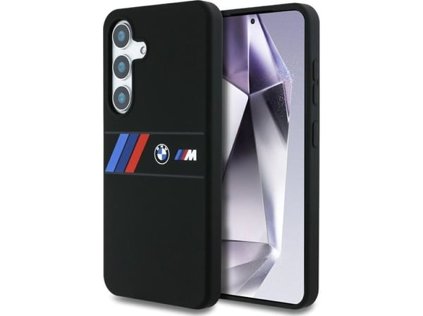 Veske BMW Silikon Mellom Tricolor Stripes MagSafe Samsung Galaxy S25 svart