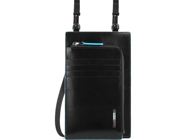 Piquadro Blue Square crossbody-veske svart 11,5 x 19 x 2 cm