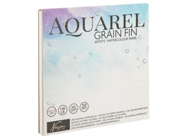 Akvarellblock 15 x 15 cm – 20 ark, 300 g