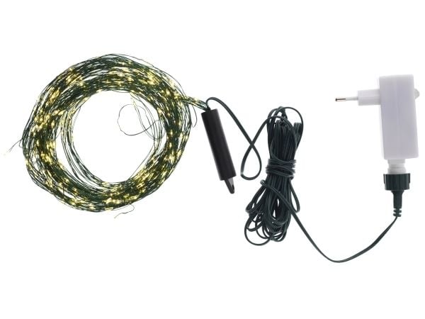 Konstsmide Sirius Home lysslynge Knirke, grønn, transparent, stemning, 200 lamper, LED