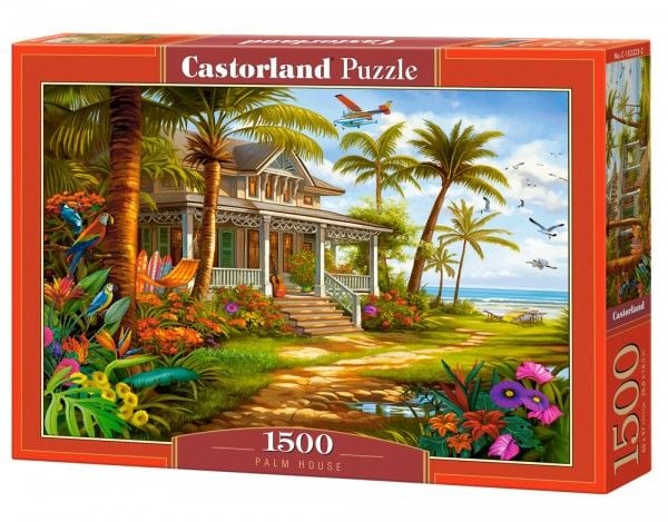 Castorland Puzzle 1500 palaa - Talo meren rannalla