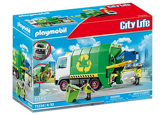 Playmobil City Life Recycling Truck, Bil och stad, City Life, 4 År, Grön, Vit