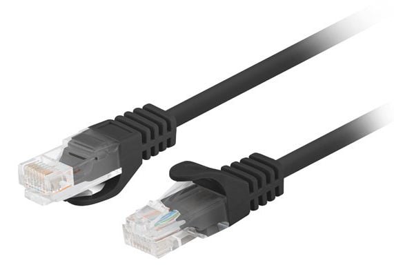 PATCHCORD CAT.6 UTP 2M MUSTA FLUKE LÄPÄISSYT LANBERG 10-PAKKAUS