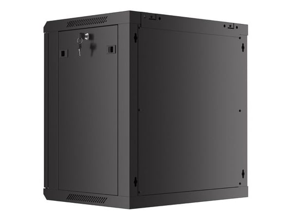Lanberg - Rack skap - veggmonterbar - svart, RAL 9004 - 12U - 19"