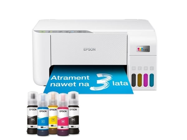 Epson EcoTank L3276 - Multifunksjonsskriver - farge - ink-jet - ITS - A4/Legal (medie) - opp til 10 spm (trykking) - 100 ark - USB, Wi-Fi - hvit