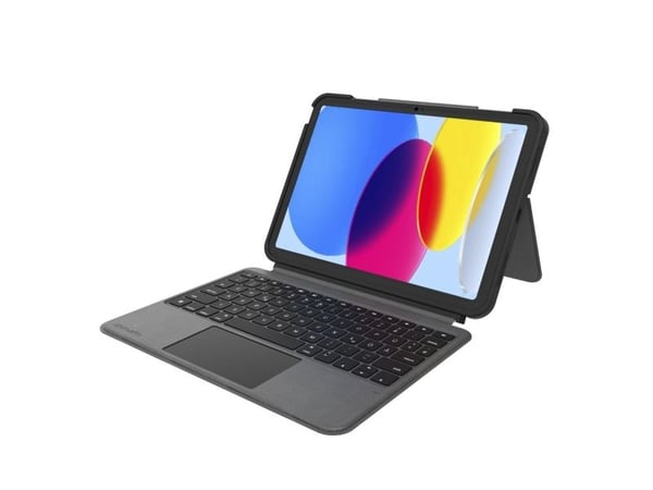 4smarts - Tastatur og folioveske - med styrepute - Apple Smart connector - QWERTZ - grafitt