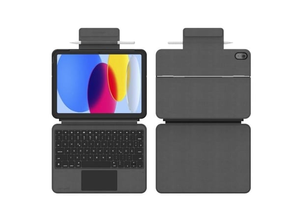 4smarts - Tastatur og folioveske - med styrepute - Apple Smart connector - QWERTZ - grafitt