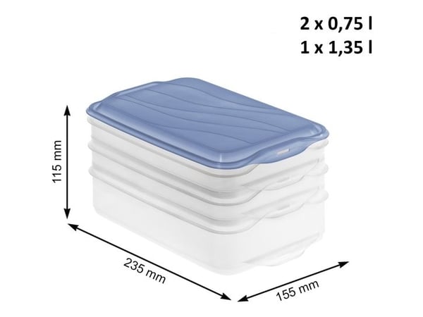 Rotho Rondo 2 x 0.75L sininen