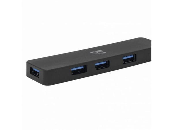 SBOX H-504, USB 2.0, USB 3.0, 5000 Mbit/s, Sort, Akrylonitril-butadien-styren (ABS), 0,1 m