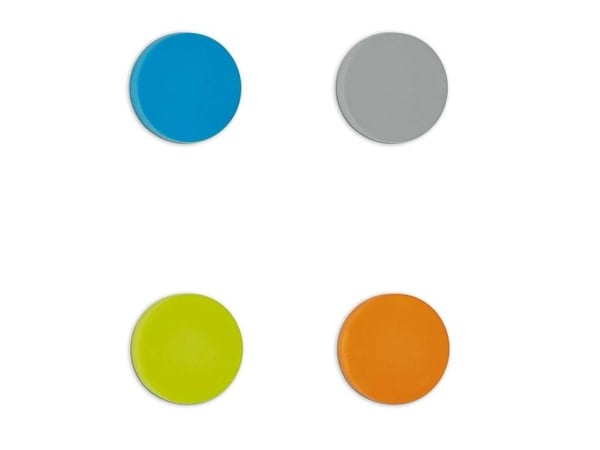 MAUL 6161299, Whiteboard-magnet, Blå, Grønn, Grå, Oransje, Silikon, 32,6 mm, 32,6 mm, 9,8 mm MAUL 6161299, Whiteboard-magnet, Blå, Grønn, Grå, Oransje, Silikon, 32,6 mm, 32,6 mm, 9,8 mm