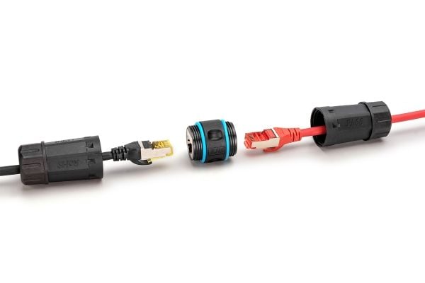 Digitus DN-93905-OD, RJ-45, RJ-45, Svart