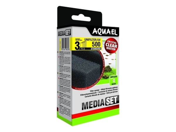 AQUAEL Filtersvamp UNI 500 3-pak