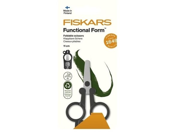 Fiskars 1075352, Voksen, Rett kutt, Enkelt, Svart, Rustfritt stål, Rustfritt stål, Universal