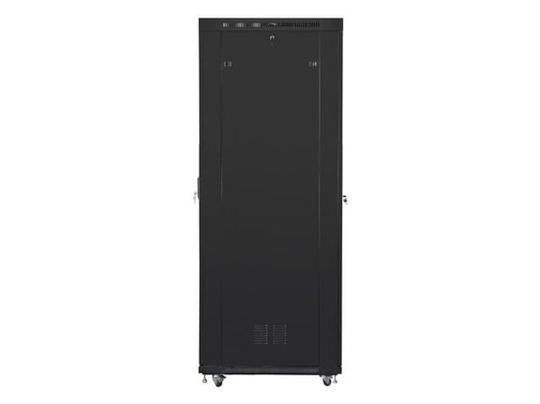 LANBERG Frittstående stativ 19 tommers skap 47U 800x1000 mesh dør LCD flatpakke svart