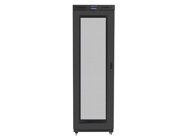 LANBERG Frittstående stativ 19 tommers skap 47U 800x1000 mesh dør LCD flatpakke svart