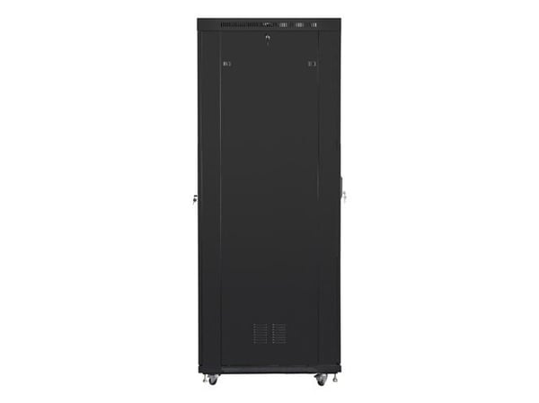 LANBERG Frittstående stativ 19 tommers skap 47U 800x1000 mesh dør LCD flatpakke svart