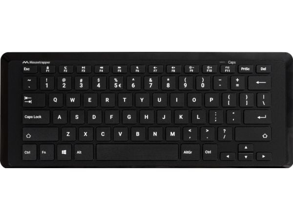 Mousetrapper Type Mini - Näppäimistö - kompakti - langaton - Bluetooth - QWERTY - Pohjoismainen