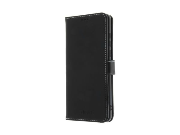 Insmat - Lommebok for mobiltelefon - ekte skinn, kartong+papir+aluminiumsfolie, termoplast-polyuretan (TPU), bomullssting - svart - for OnePlus 13R
