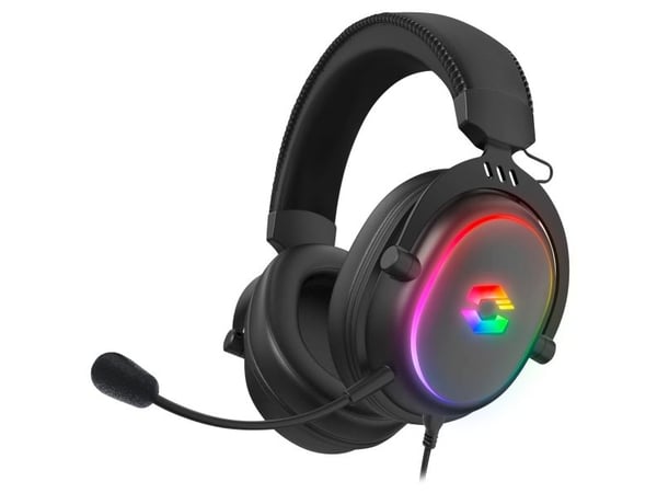 SPEEDLINK CONUX RGB, Koblet med ledninger (ikke trådløs), 20 - 20000 Hz, Spilling, 265 g, Hodesett, Sort