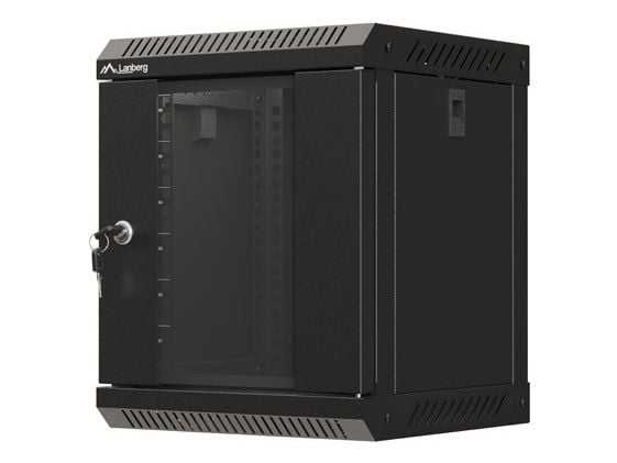 10" 6U 300X300 MUSTA LASIOVINEN LANBERG ASENNUSTELINE (FLAT PACK)