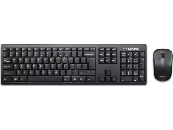 Lenovo 100 Wireless Combo - Tastatur- og mussett - trådløs - 2.4 GHz - Engelsk - svart - løsvekt