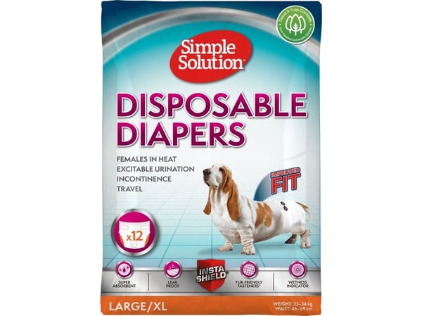 Simple Solution Kertakäyttövaippa nartuille, 12 kpl, L-XL