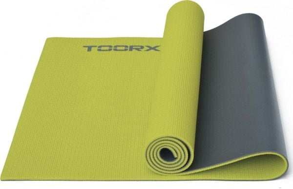 Toorx yogamatte MAT-176 173x60x0,6 limegrønn/grå