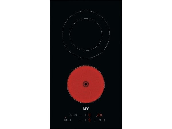 AEG HRB32310CB, svart, inbyggd, 29 cm, keramik, keramik, 2 zon(er)