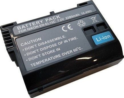 Ekstra digital NIKON EN-EL15C batteri, 2280mAh