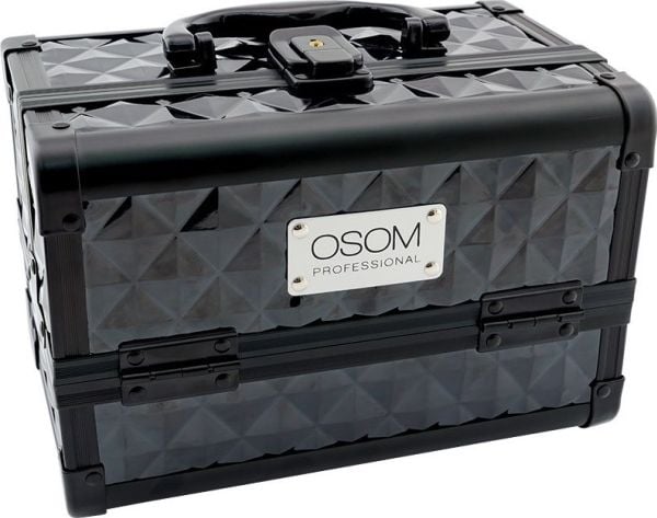 Osom Professional Lagaminas Osom DB-096S plastikinis su aliuminėmis apdailomis, juodas Osom Professional Lagaminas Osom DB-096S plastikinis su aliuminėmis apdailomis, juodas