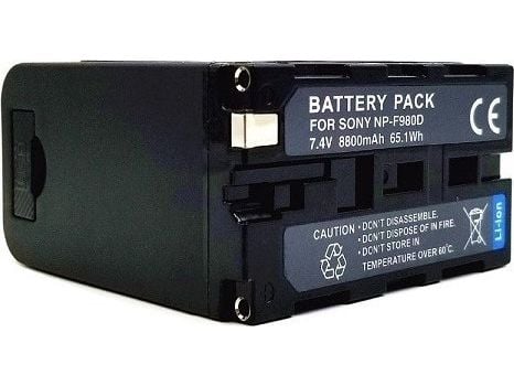 Ekstra digital SONY NP-F980D batteri, 8800mAh
