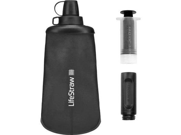 Butelka zwijana z filtrem LifeStraw Peak Squeeze 650 ml - Dark Gray