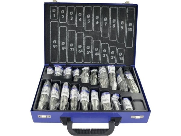 Boret Tivoli Metal borsett 1-10 mm, HSS, 118°, "Split point", slipt, 170 stk/sett, T-Line