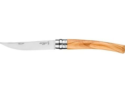 Opinel fickkniv med tunt blad Opinel nr.8 oliventrähandtag